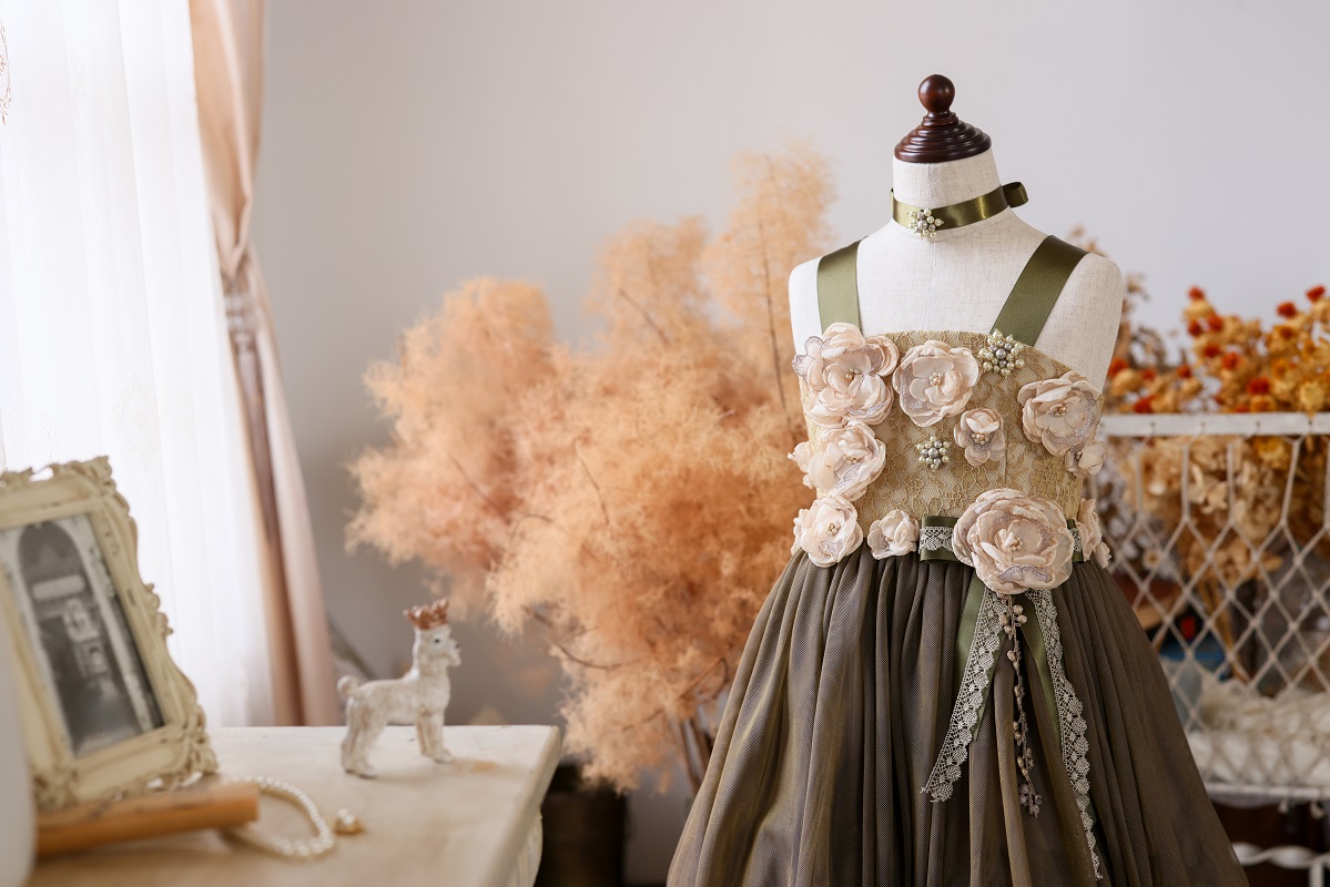 ロングドレスR-104　カラシ - 画像 (7)