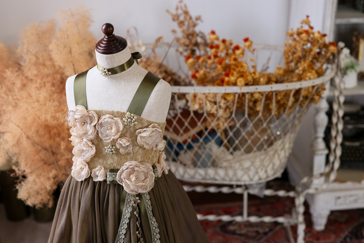 ロングドレスR-104　カラシ - 画像 (8)