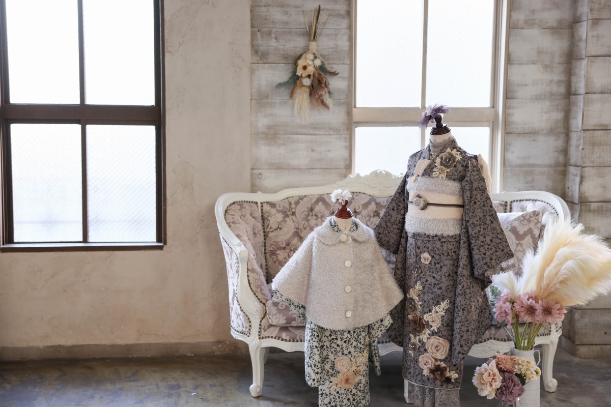 【アウトレット】ロココ・ガーリィ 7歳きものフルセット -Rococo Girly-【ブラウン】 - 画像 (17)