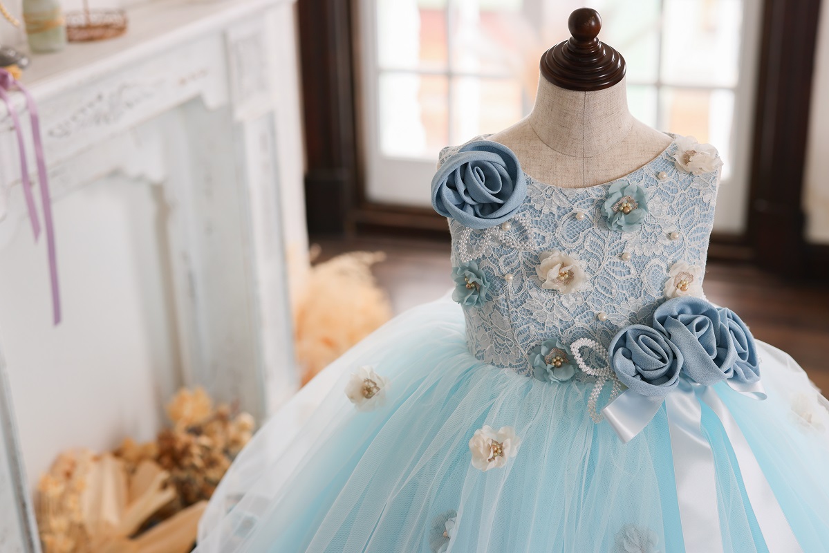 ロングドレスR-112 ブルー - 画像 (7)