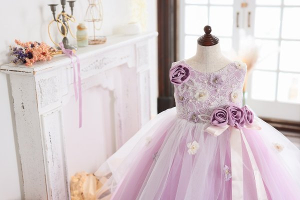 【現品120㎝】ロングドレスR-112　ピンク - 画像 (7)