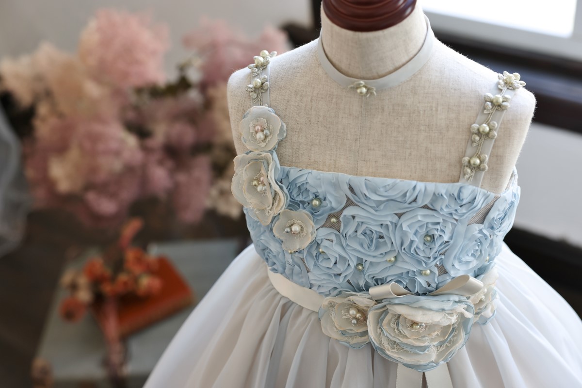 ロングドレスR-051 ブルー - 画像 (3)