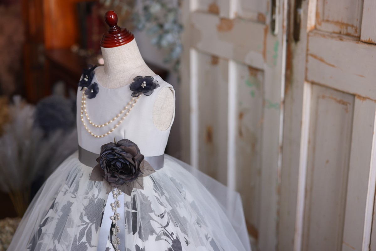 ロングドレスR-084 オフホワイト - 画像 (6)