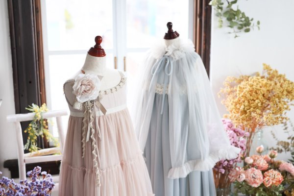 【現品120㎝】ロングドレスR-088　ベージュ - 画像 (6)