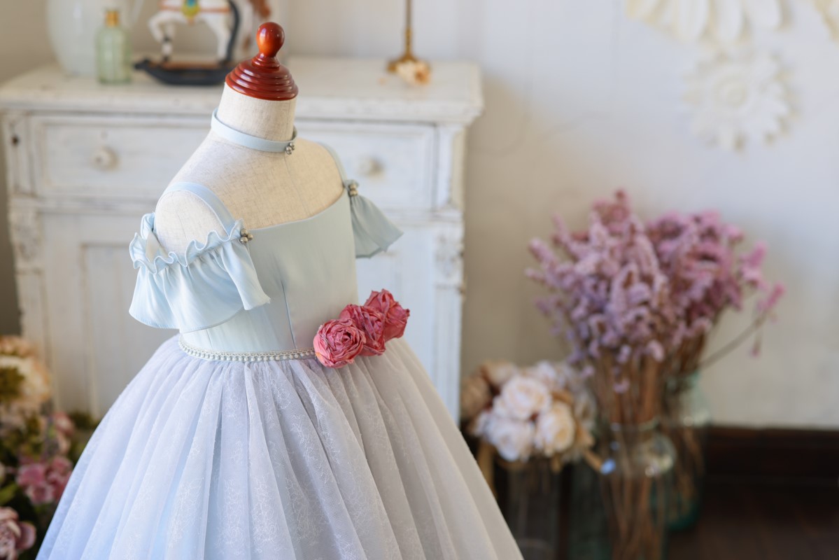 ロングドレスR-091　ブルー - 画像 (9)