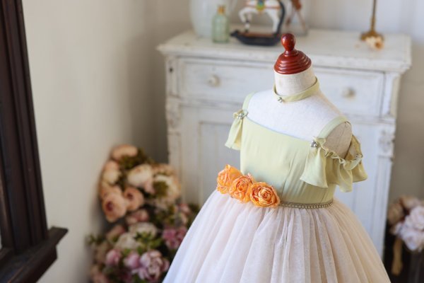 ロングドレスR-091 イエロー - 画像 (5)