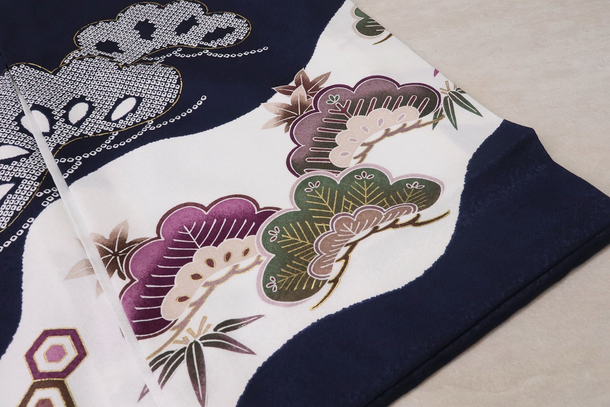 【現品】 男児お宮参り祝着 しゃれっこNo.「安芸1-A」【紺】 - 画像 (7)