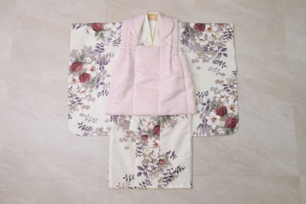 【受注品】3歳女児被布セット ジャガードNo,5