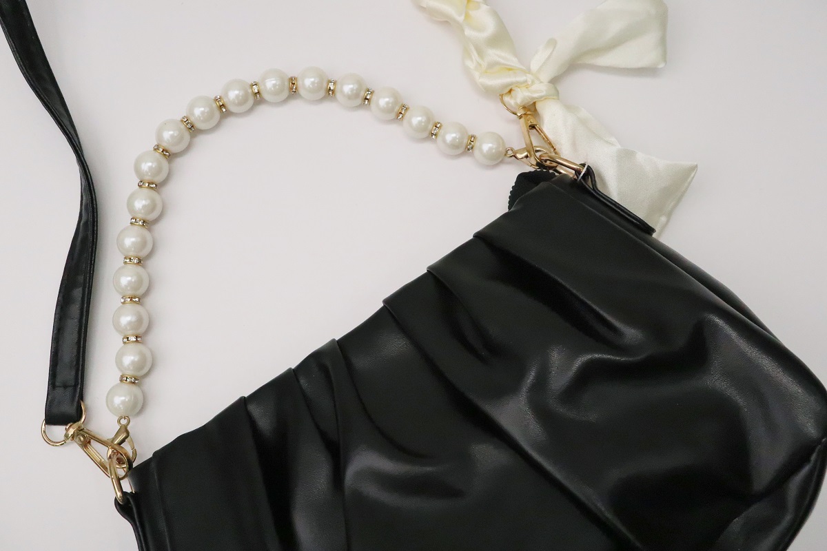 【アウトレット】ハンドバッグ パール&リボン【各色】 - 画像 (8)