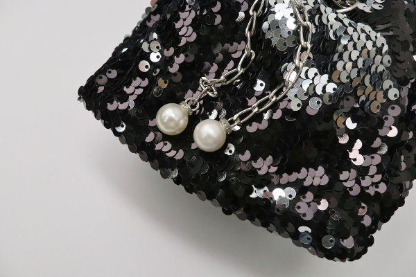 【アウトレット】きんちゃくスパンコール ブラック - 画像 (4)