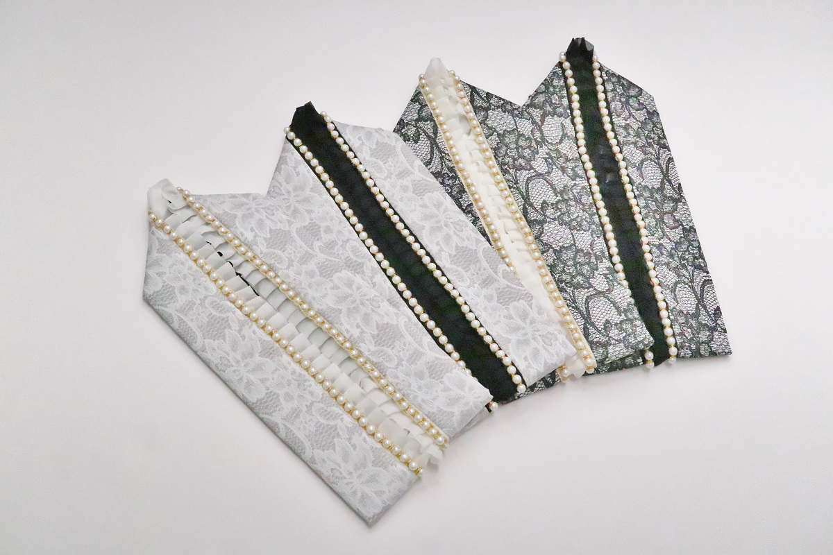 フリルレース&パール重ね衿palefu RKK-2407b 4type - 画像 (2)