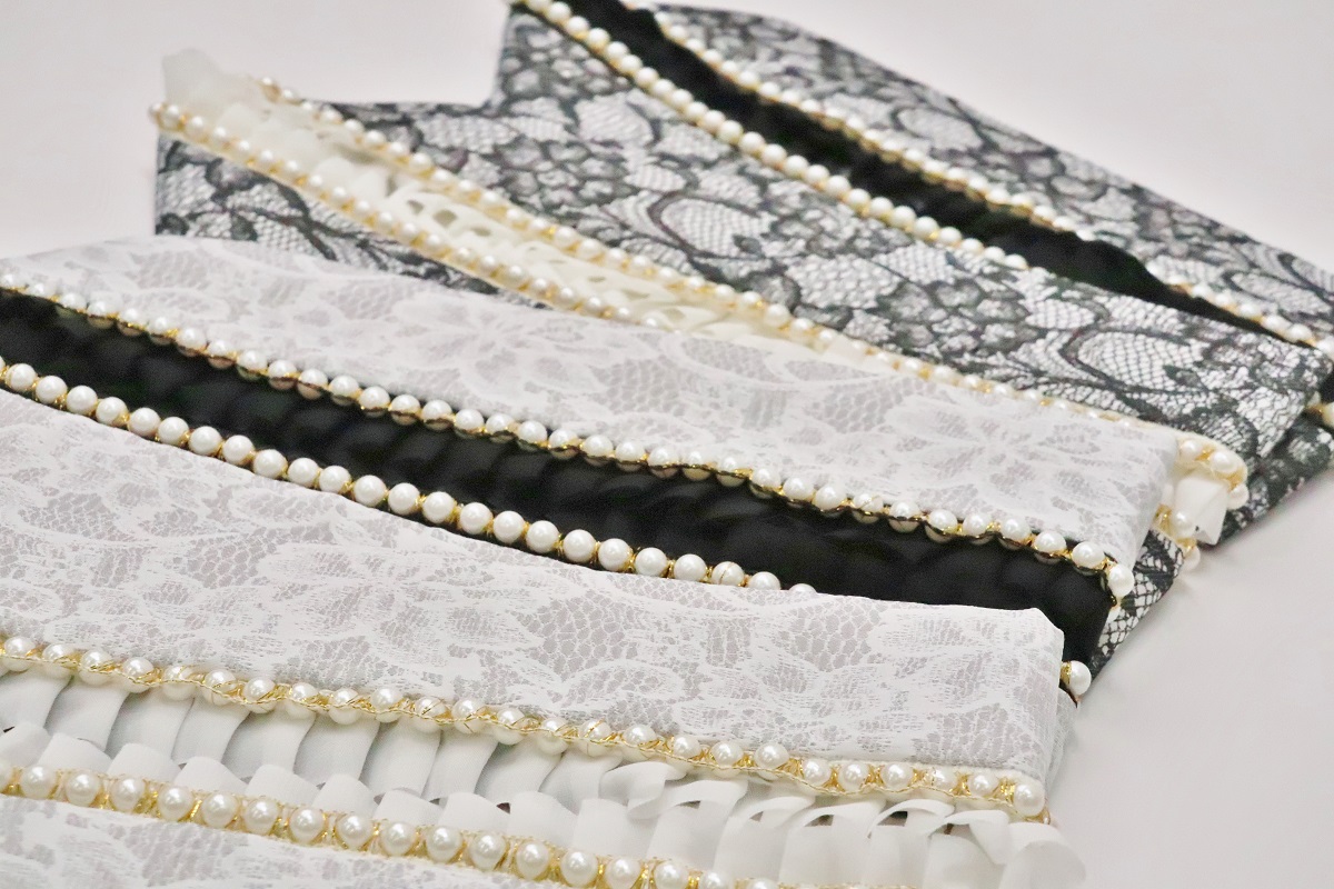 フリルレース&パール重ね衿palefu RKK-2407b 4type