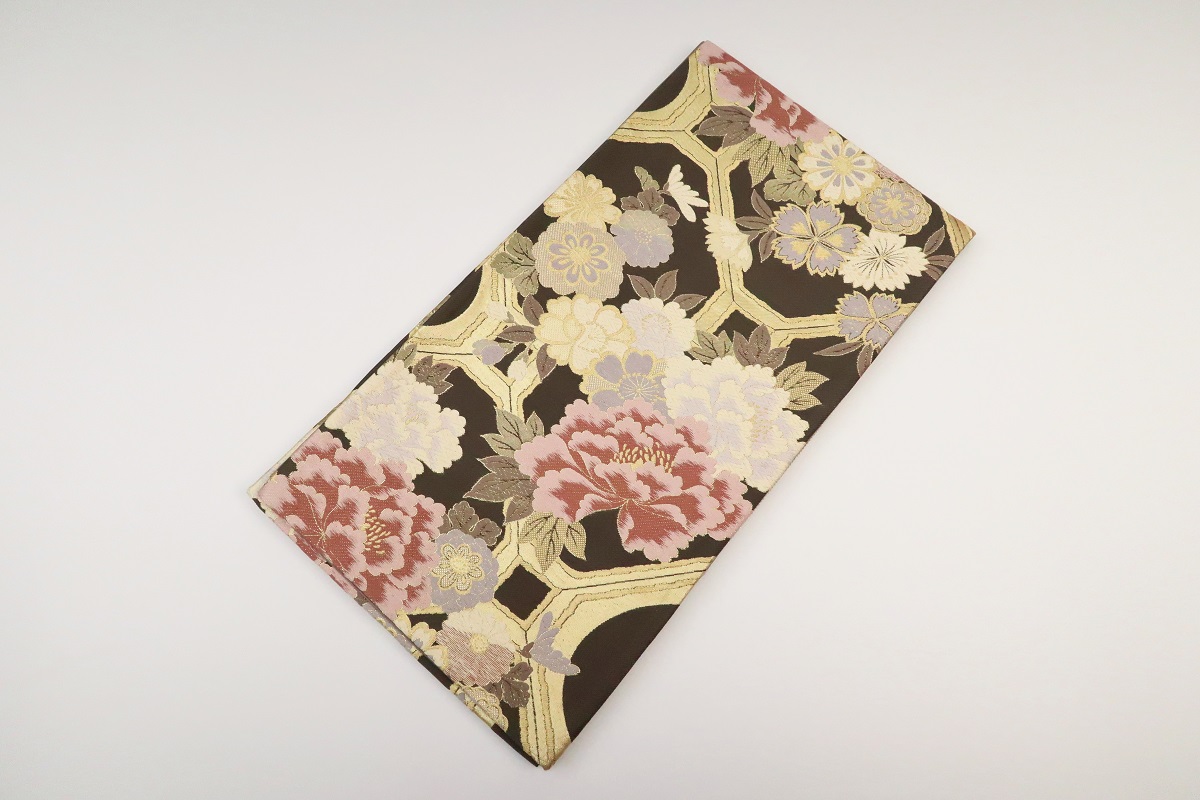 袋帯【正絹】振袖用 RO2409-MO03 こげ茶