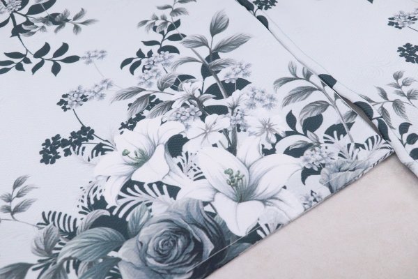 【特別現品】13才着物「RTG2409-13ｄ洋花」ﾌﾞﾙｰｸﾞﾚｰ - 画像 (3)