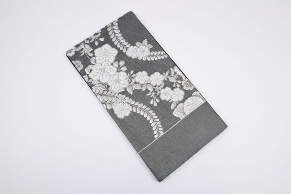 袋帯【正絹】振袖用袋帯 辻が花RO2410-OS20a 墨色
