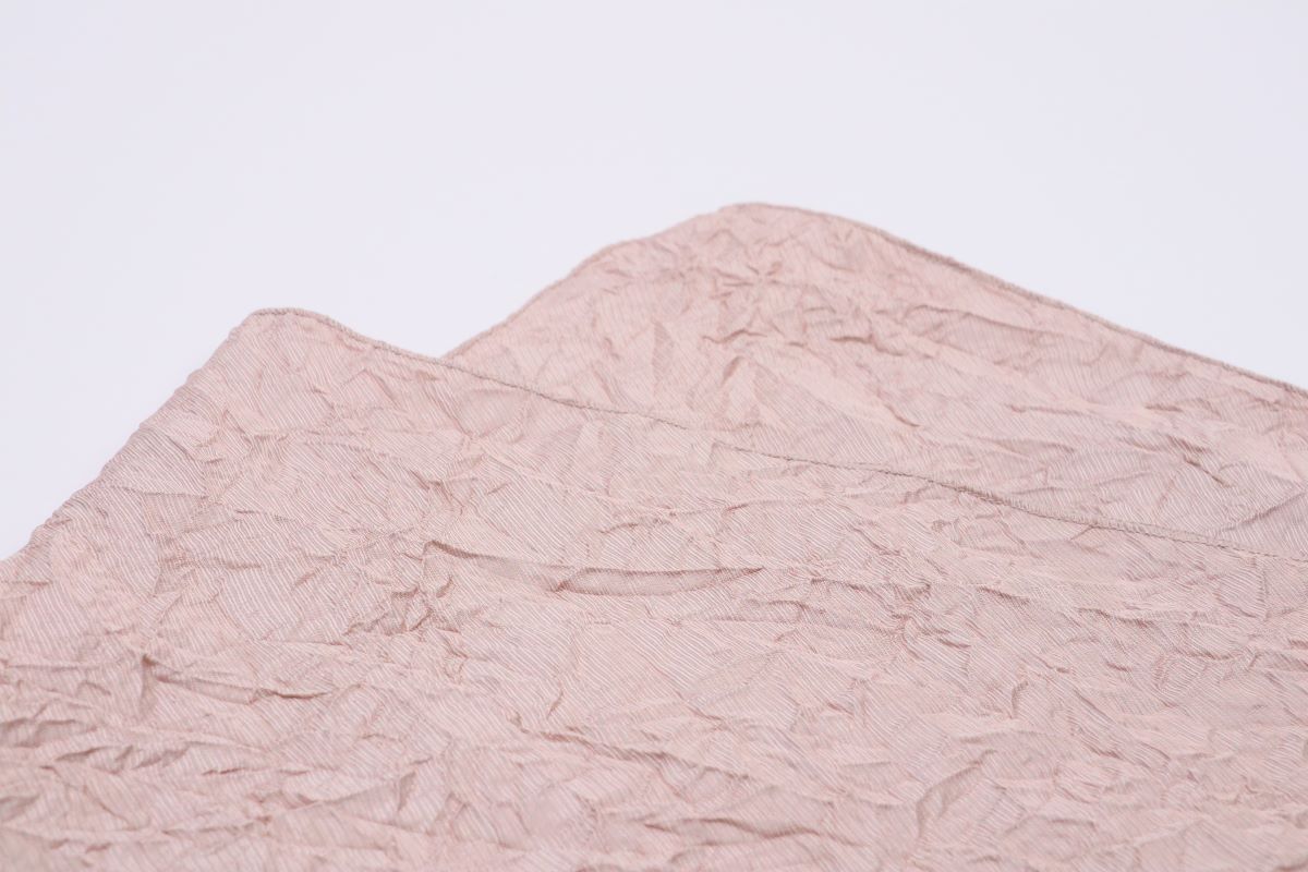 帯揚 化繊-絹交ミックス 両面ワッシャー -4色展開- - 画像 (5)