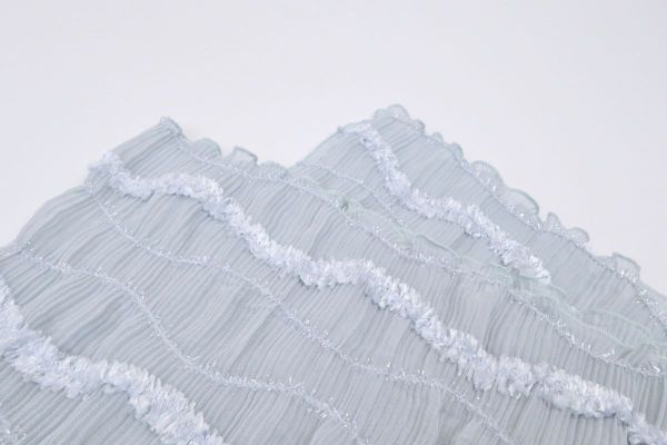 【SALE】化繊モールフリル透け感 帯揚  アムールパフ　-残りブラックのみ- - 画像 (10)