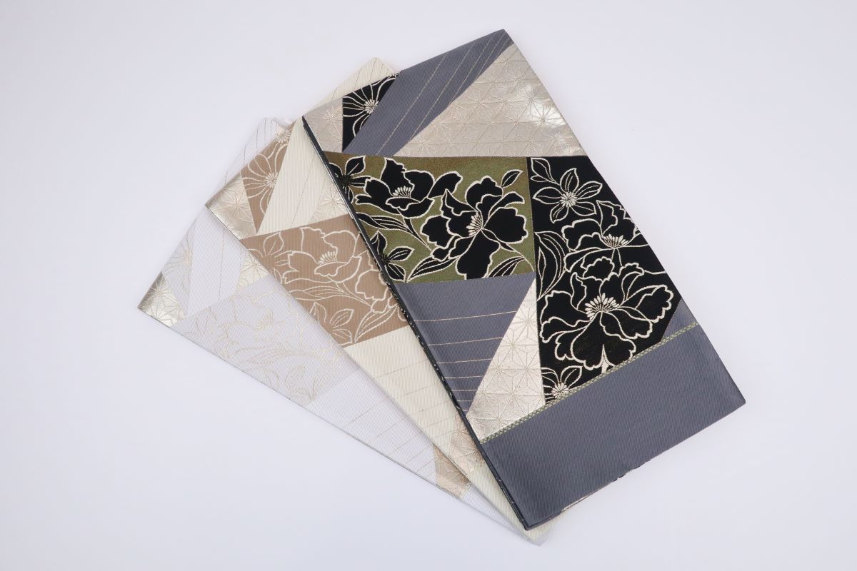 袋帯【正絹】振袖用RO2410-OD24abc 幾何学柄 -3色展開-