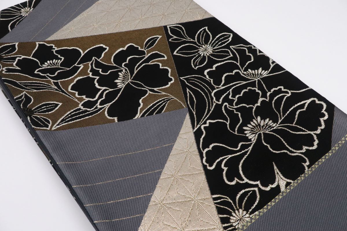 袋帯【正絹】振袖用RO2410-OD24abc 幾何学柄 -3色展開- - 画像 (5)