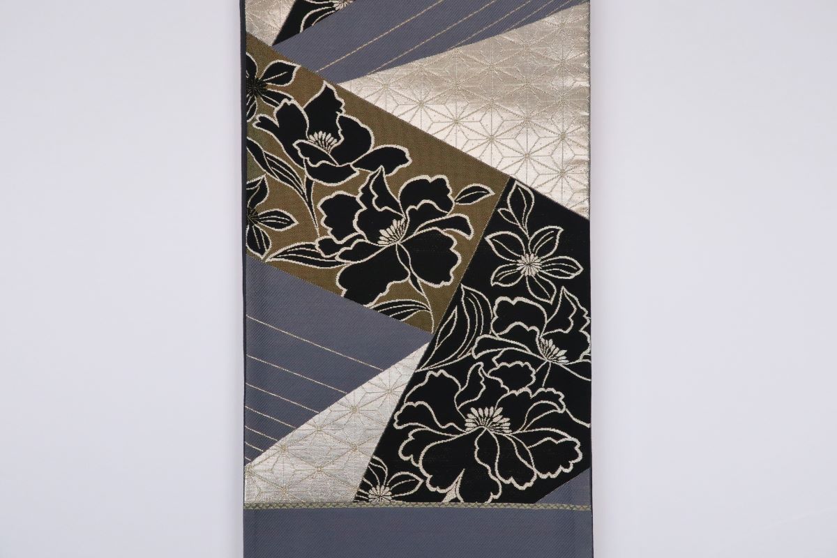 袋帯【正絹】振袖用RO2410-OD24abc 幾何学柄 -3色展開- - 画像 (3)