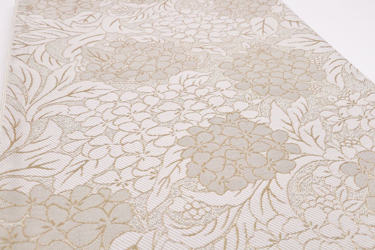 袋帯【正絹】振袖用RO2410-OF26 白金 - 画像 (2)