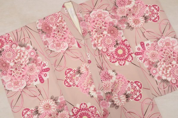 【特別現品】7才四つ身「RTG2412-7a」ﾍﾞｰｼﾞｭﾋﾟﾝｸ - 画像 (3)