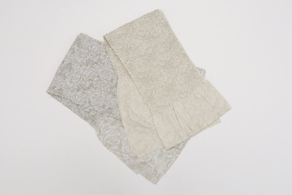 帯揚 ポリ絞り ラメ薔薇 -2色展開-