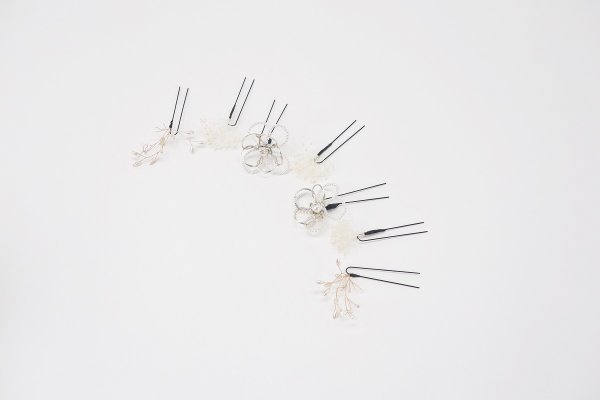髪飾り大人用　400-619シルバー　セパレートタイプ - 画像 (5)