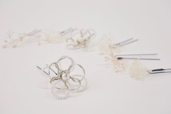 髪飾り大人用　400-619シルバー　セパレートタイプ - 画像 (4)