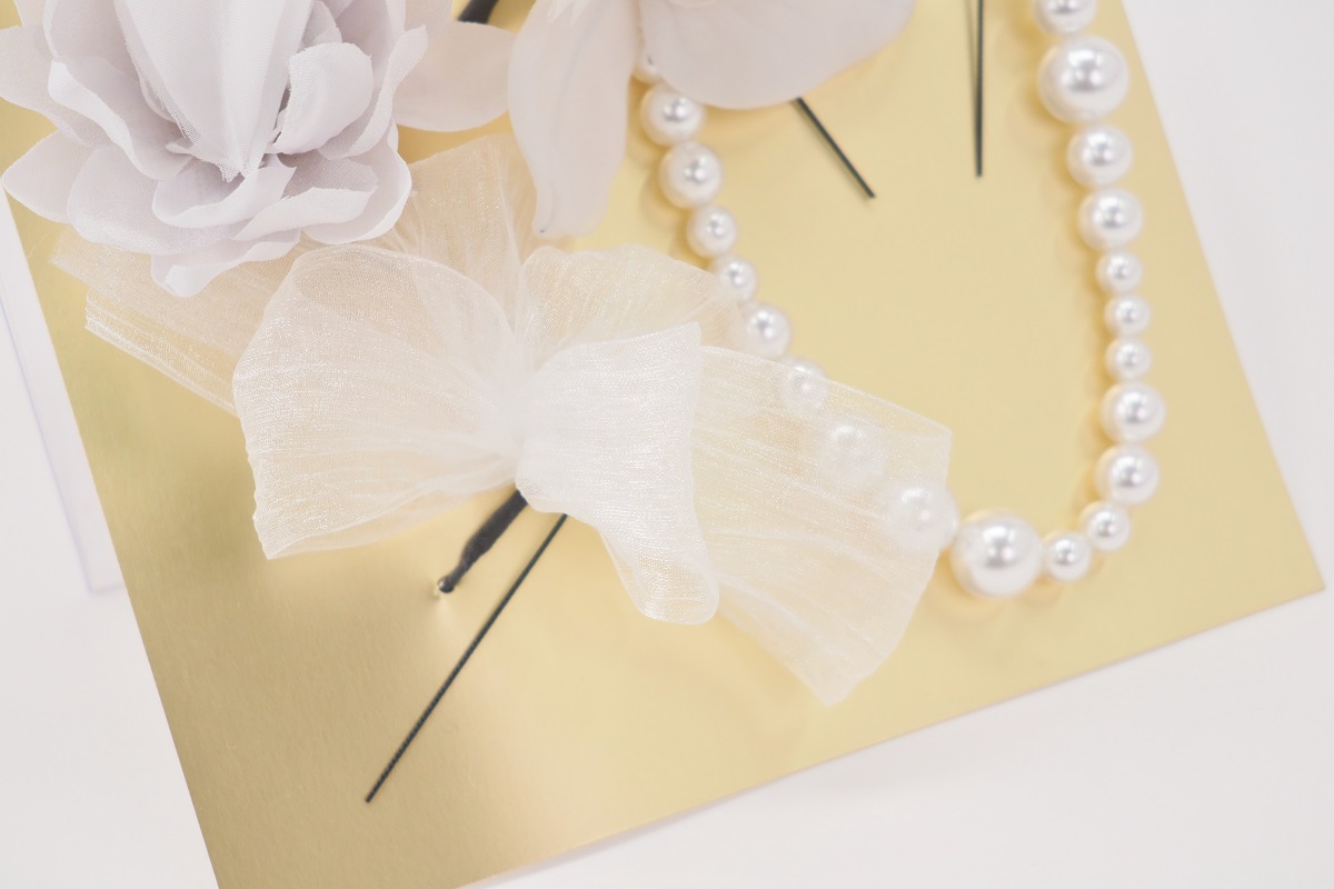 髪飾り大人用 400-976 ユリにパール-3色展開- - 画像 (4)