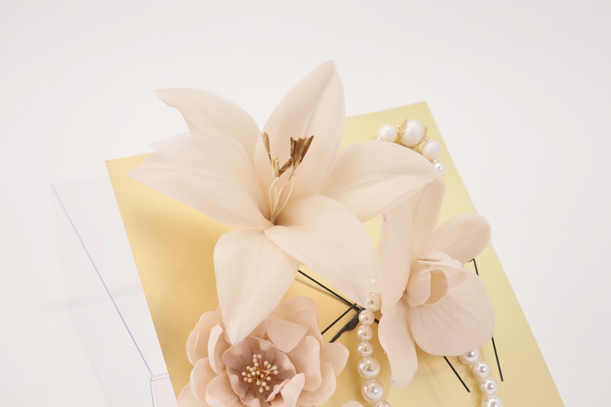 髪飾り大人用 400-976 ユリにパール-3色展開- - 画像 (15)