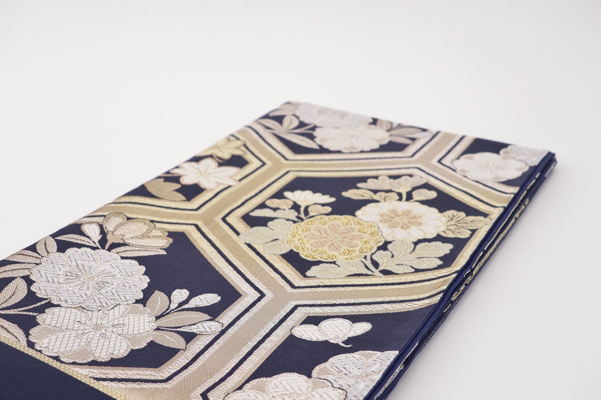 【アウトレット】袋帯【正絹】振袖用 RO0525-Od02紺 - 画像 (3)