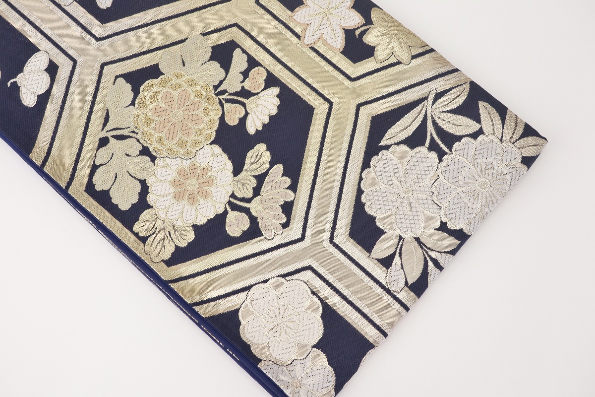 【アウトレット】袋帯【正絹】振袖用 RO0525-Od02紺 - 画像 (2)