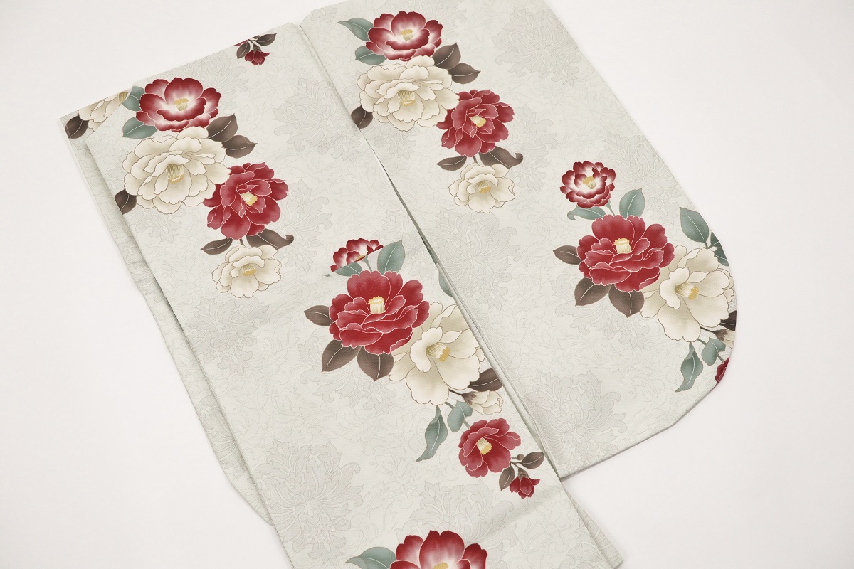 二尺袖ボヌール25年model RMO-05f　【ｱｲﾎﾞﾘｰ地に赤】 - 画像 (3)