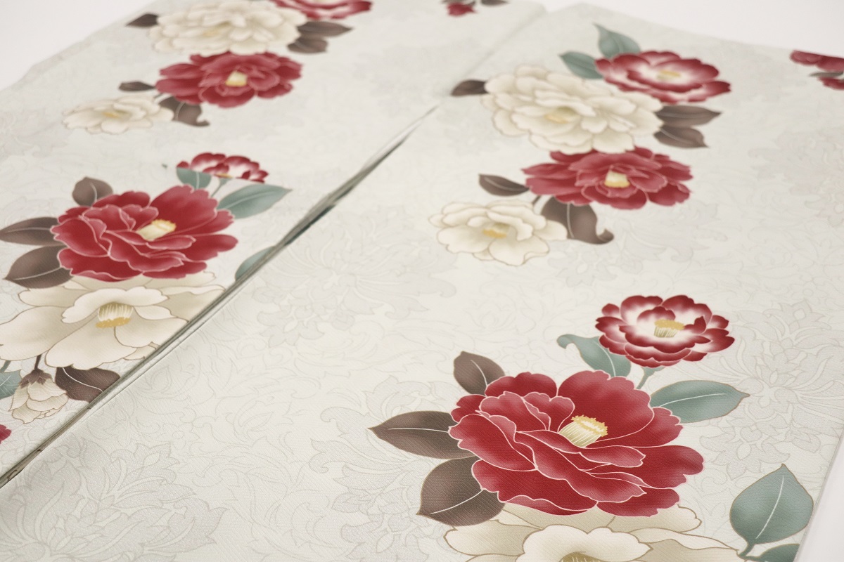 二尺袖ボヌール25年model RMO-05f　【ｱｲﾎﾞﾘｰ地に赤】 - 画像 (2)