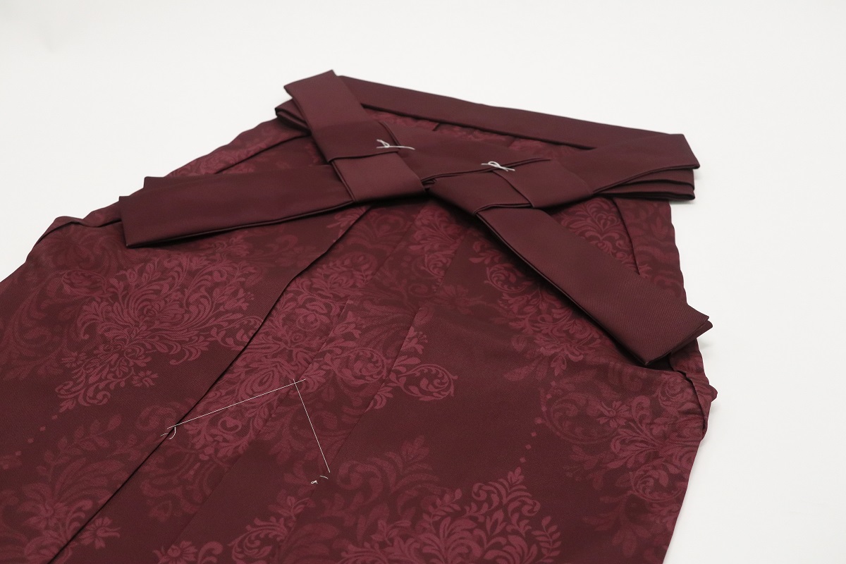 卒業袴 ダマスクシルエット RMO2507-C ワイン - 画像 (3)
