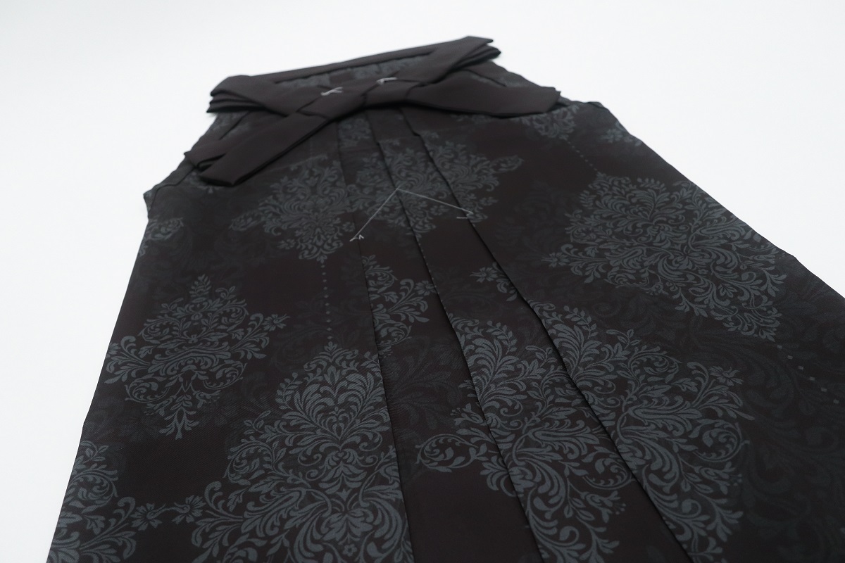 卒業袴 ダマスクシルエット RMO2507-D ブラック - 画像 (4)