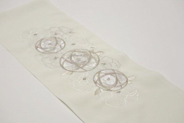 シルエリーししゅう半衿2508まり×ラインフラワー　-2色展開- - 画像 (4)