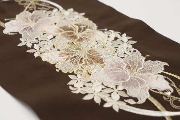 シルエリーししゅう半衿2508百合×ブーケ　-2色展開- - 画像 (10)