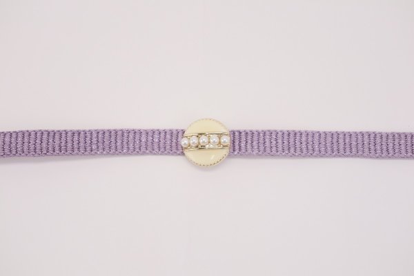 ラメ糸 平帯締め 【ラベンダー、ブルー、シルバーグレー】FD-006 - 画像 (5)