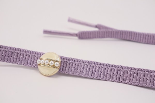 ラメ糸 平帯締め 【ラベンダー、ブルー、シルバーグレー】FD-006 - 画像 (7)