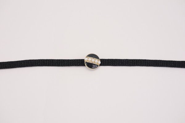 ラメ糸 平帯締め 【ブラック】FD-005 - 画像 (8)