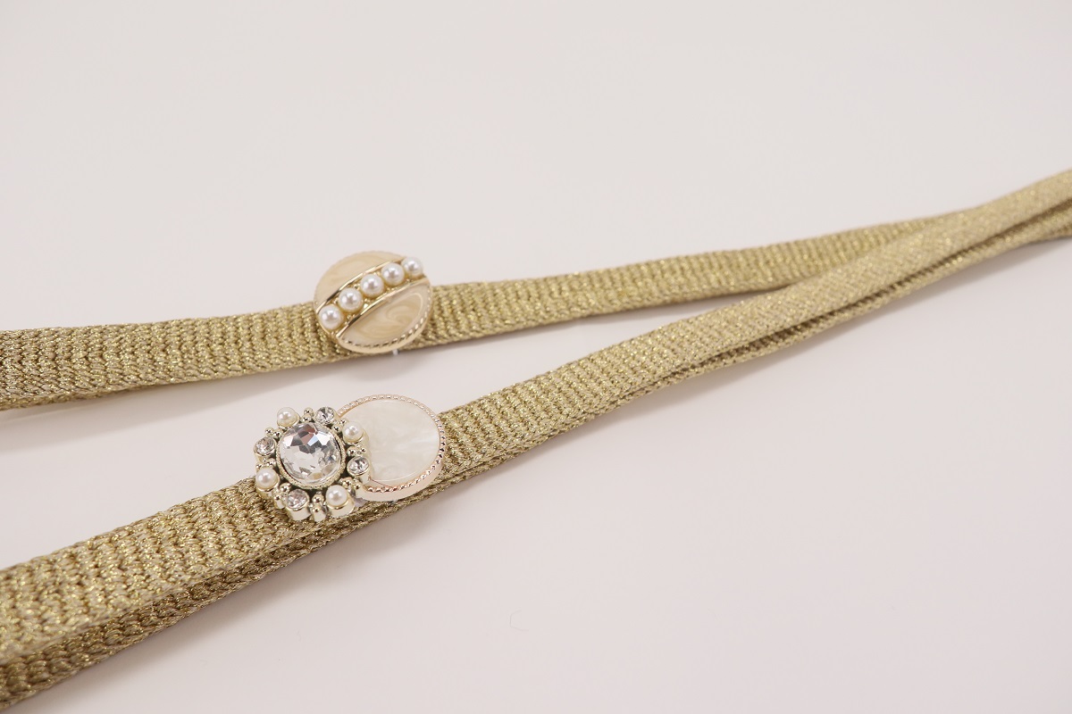 ラメ糸 平帯締め 【ゴールド】FD-002 - 画像 (12)