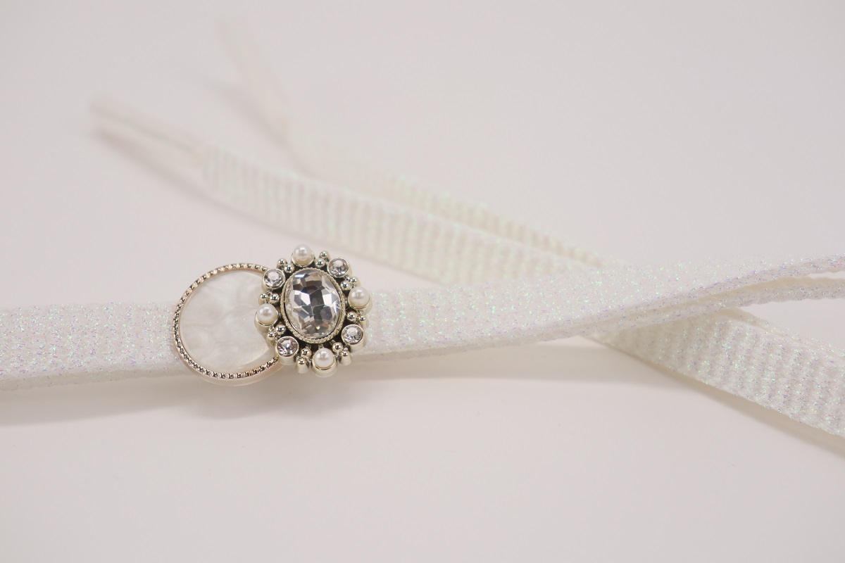 ラメ糸 平帯締め 【パールホワイト】FD-009 - 画像 (10)