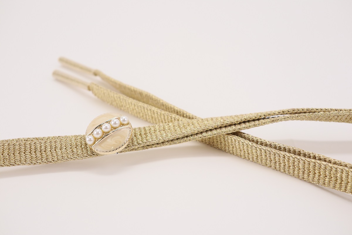 ラメ糸 平帯締め 【ゴールド】FD-002 - 画像 (6)