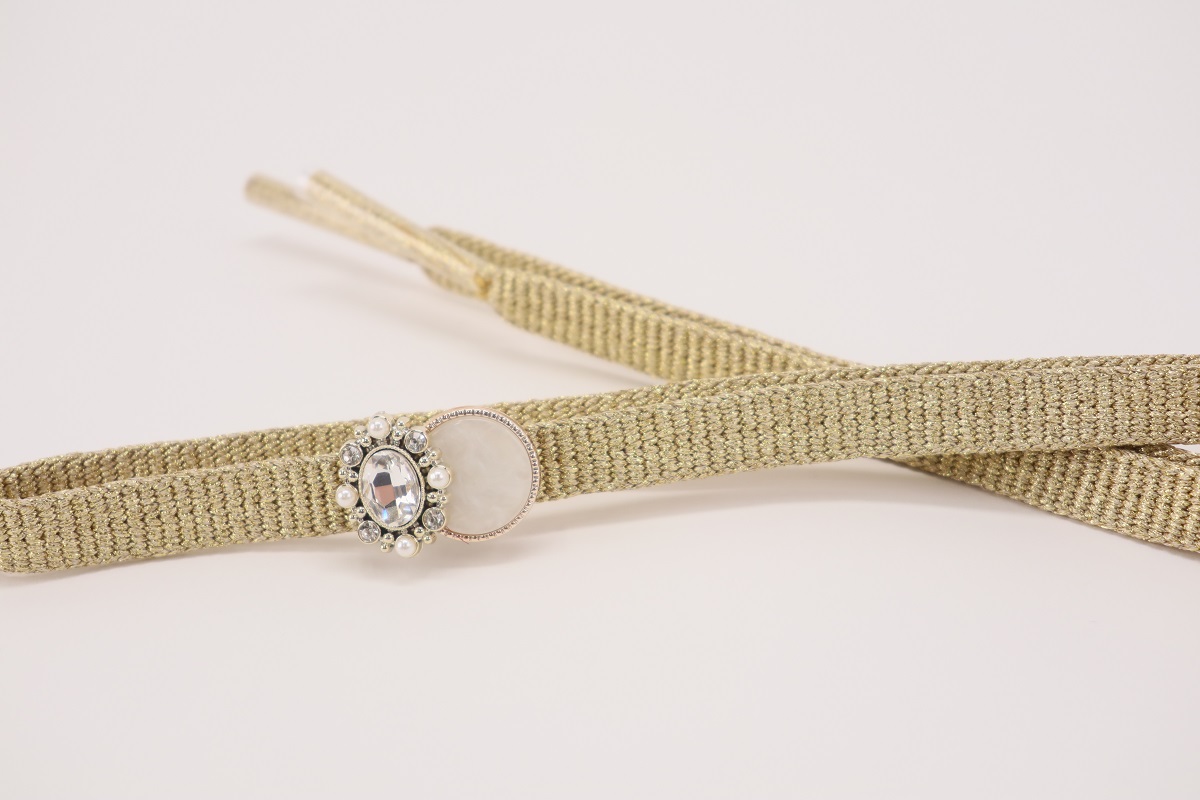 ラメ糸 平帯締め 【ゴールド】FD-002 - 画像 (11)