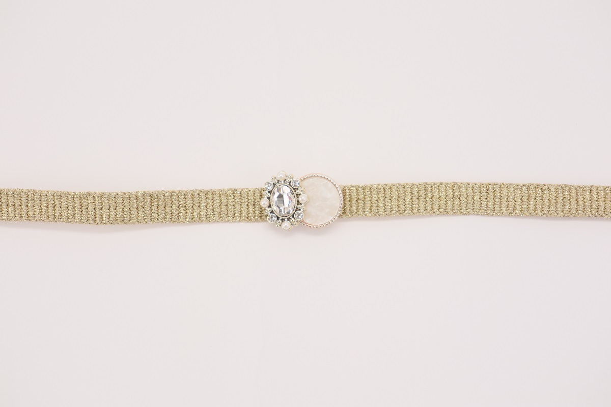 ラメ糸 平帯締め 【ゴールド】FD-002 - 画像 (8)