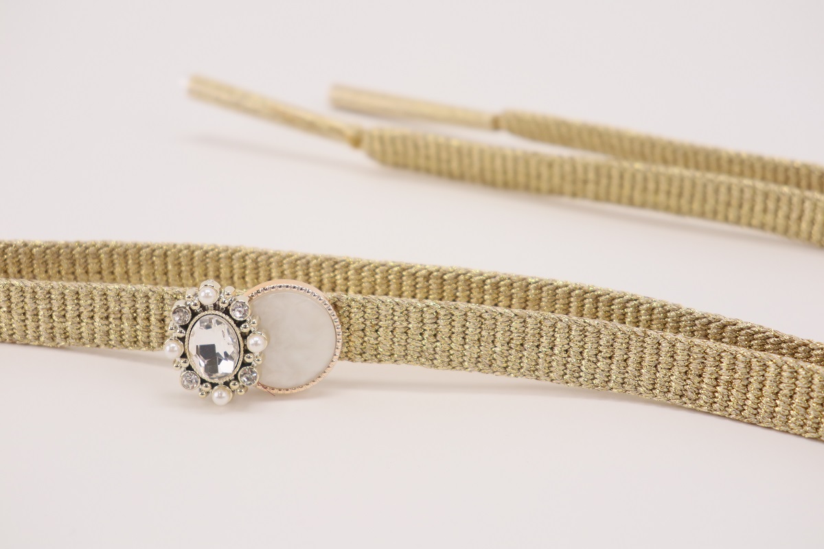 ラメ糸 平帯締め 【ゴールド】FD-002 - 画像 (10)