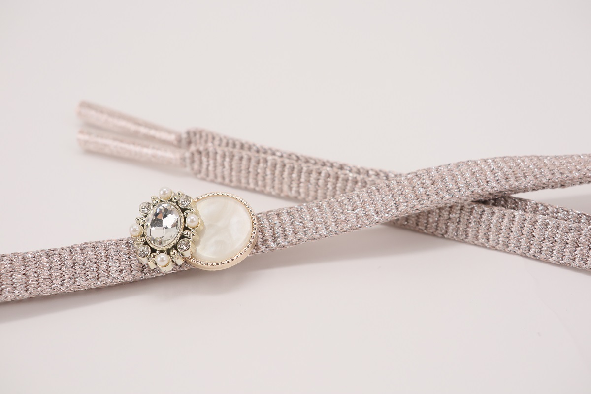 ラメ糸 平帯締め 【サーモンピンク、シャンパンベージュ、ピンク】FD-007 - 画像 (18)