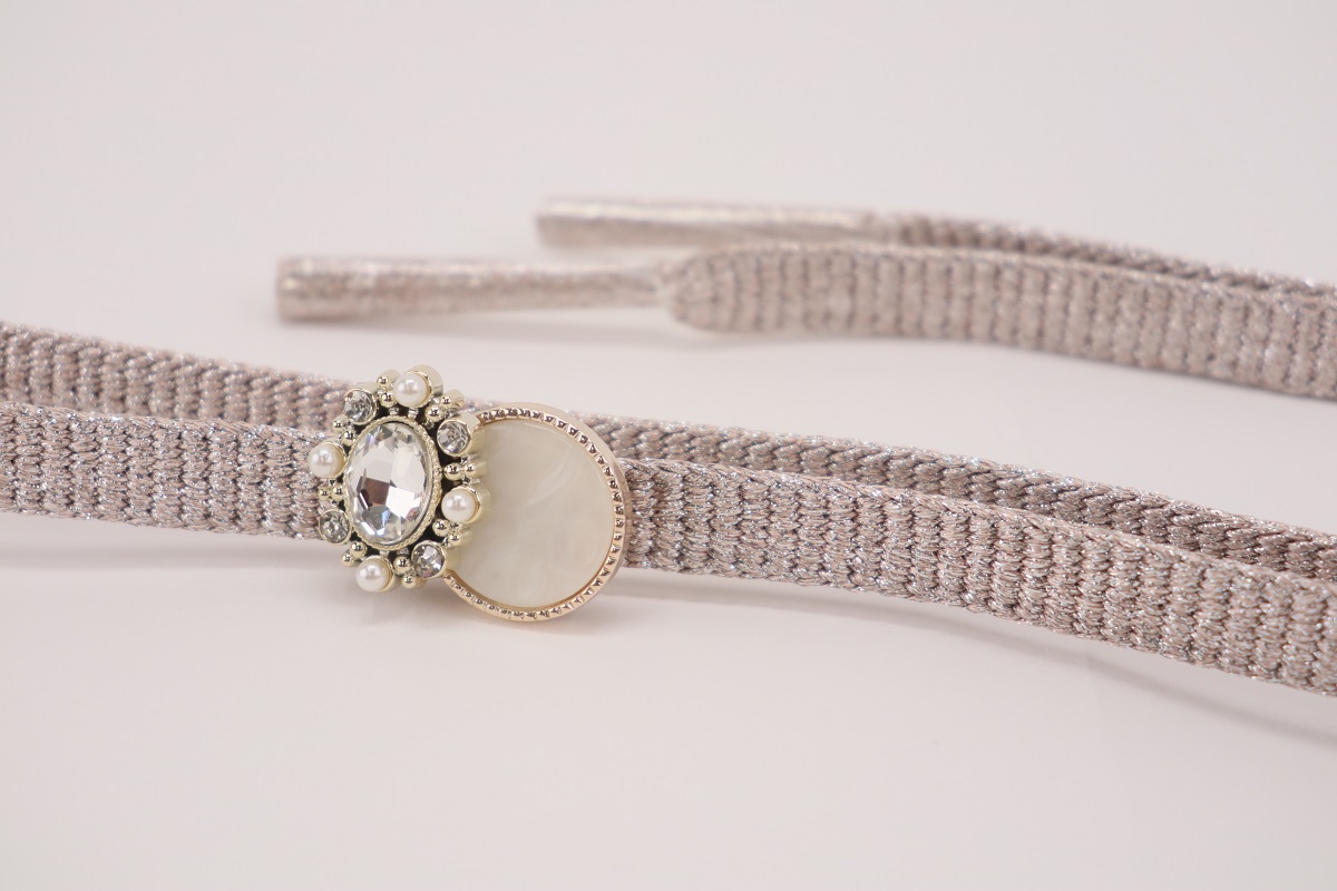 ラメ糸 平帯締め 【サーモンピンク、シャンパンベージュ、ピンク】FD-007 - 画像 (17)